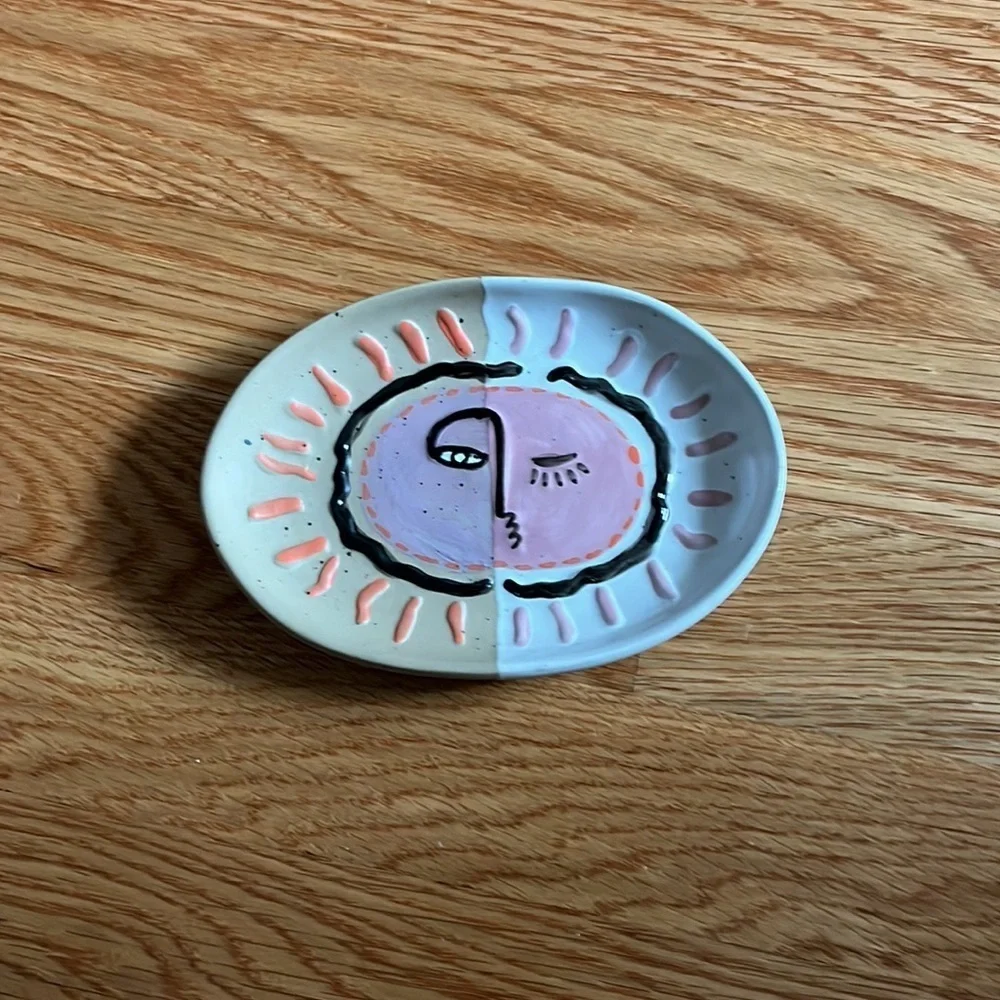 New Anthropologie Sunburst Trinket Dish Long